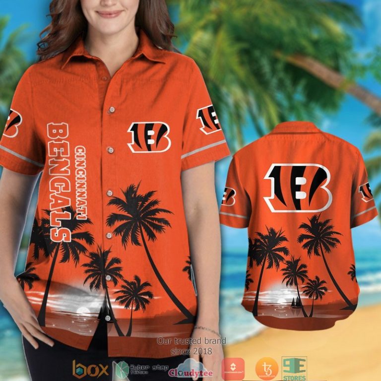 Cincinnati Bengals Coconut Night Moon Hawaiian Shirt, Short - Hot Sale 2025