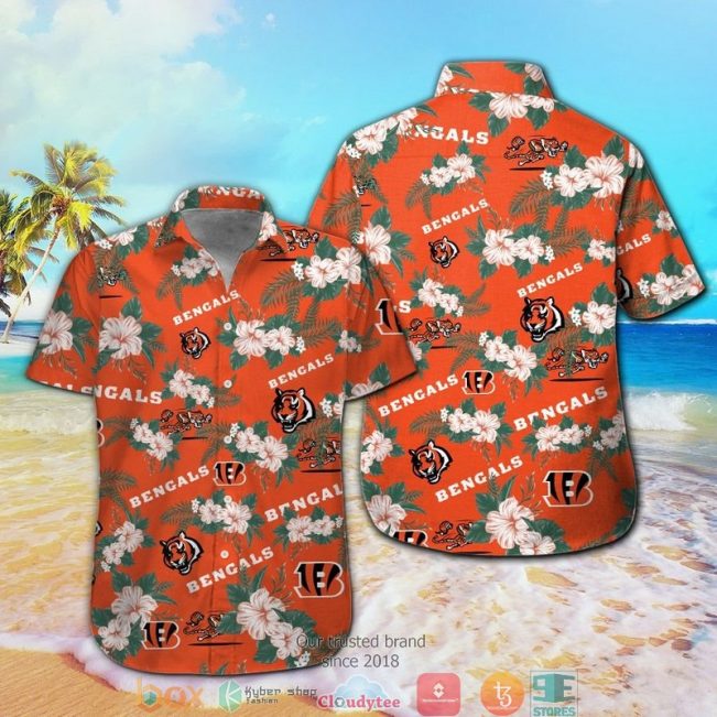 Cincinnati Bengals Hibiscus Orange Hawaiian Shirt, Short - Hot Sale 2025