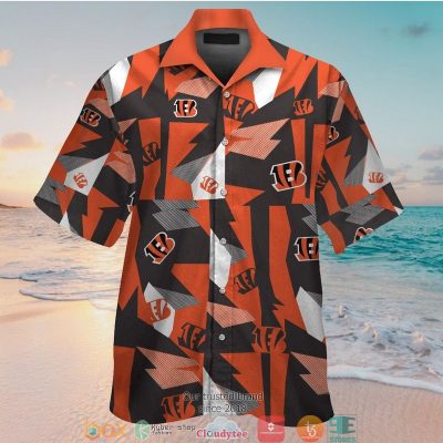 Cincinnati Bengals Orange Grey Pattern Hawaiian Shirt, Short - Hot Sale 2025