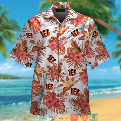 Cincinnati Bengals Red Hibiscus Pineapple Hawaiian Shirt, Short - Hot Sale 2025
