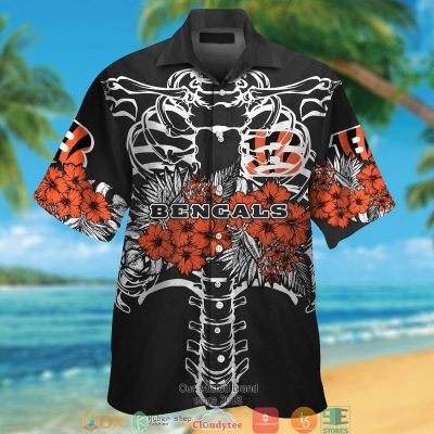 Cincinnati Bengals Backbone Hibiscus Hawaiian Shirt, Short - Hot Sale 2025