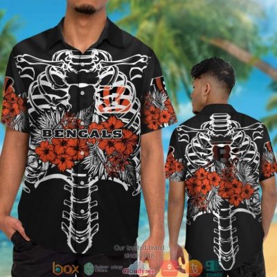 Cincinnati Bengals Backbone Hibiscus Hawaiian Shirt, Short - Hot Sale 2025