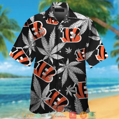 Cincinnati Bengals Cannabis Black Hawaiian Shirt, Short - Hot Sale 2025