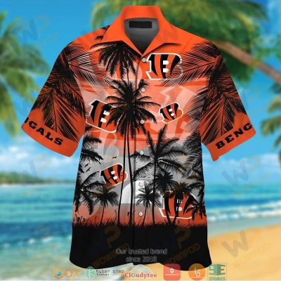 Cincinnati Bengals Coconut Island Grey Hawaiian Shirt, Short - Hot Sale 2025