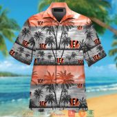 Cincinnati Bengals Coconut Island Grey Orange Hawaiian Shirt Short.jpg - demo10