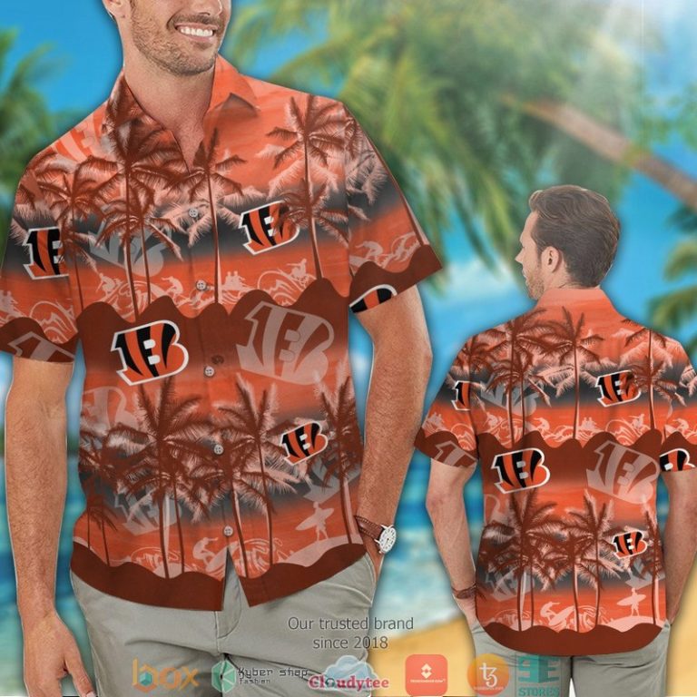 Cincinnati Bengals Coconut Island Waves Orange Hawaiian Shirt, Short - Hot Sale 2025