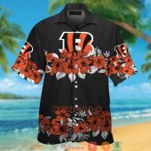 Cincinnati Bengals Hibiscus Flower Line Hawaiian Shirt Short.jpg - demo10