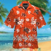 Cincinnati Bengals Hibiscus Pattern Orange Hawaiian Shirt Short.jpg - demo10