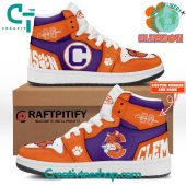 Clemson Tigers Football Personalized Air Jordan 1 Sneaker - soulcals.com