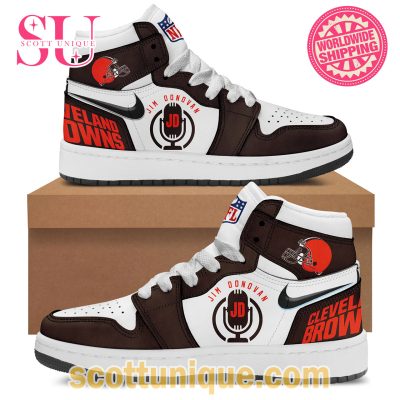 Cleveland Browns Jim Donovan Voice Nike Air Jordan 1 Shoes -Soulcals.com