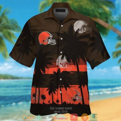 Cleveland Browns Black Coconut Island Orange Hawaiian Shirt, Short - Hot Sale 2025