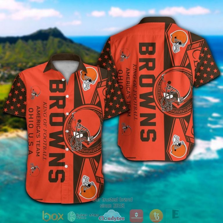 Cleveland Browns Coconut King Of Football Hawaiian Shirt, Short - Hot Sale 2025 Cleveland Browns Coconut King Of Football Hawaiian Shirt, Short - Hot Sale 2025