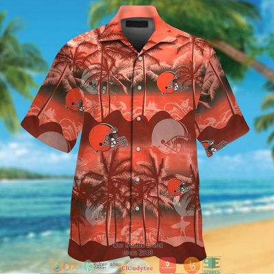 Cleveland Browns Coconut Island Ocean Orange Hawaiian Shirt, Short - Hot Sale 2025