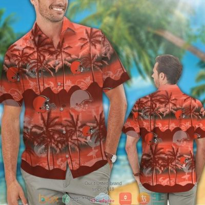 Cleveland Browns Coconut Island Ocean Orange Hawaiian Shirt, Short - Hot Sale 2025