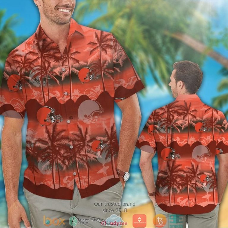 Cleveland Browns Coconut Island Ocean Orange Hawaiian Shirt, Short - Hot Sale 2025 Cleveland Browns Coconut Island Ocean Orange Hawaiian Shirt, Short - Hot Sale 2025