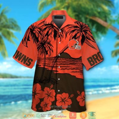 Cleveland Browns Coconut Island Orange Hawaiian Shirt, Short - Hot Sale 2025