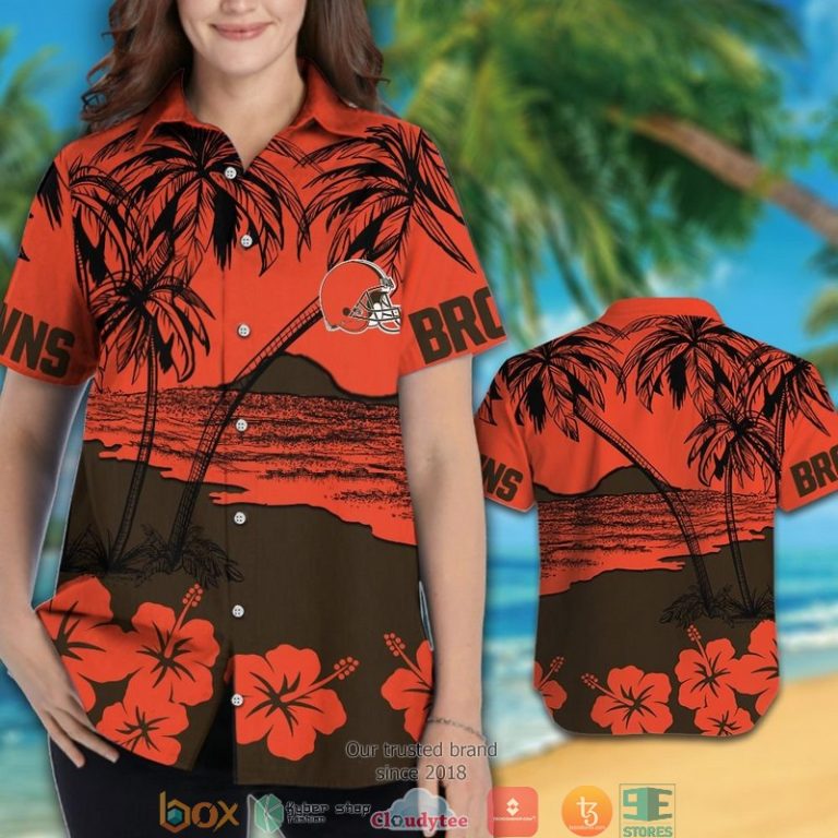 Cleveland Browns Coconut Island Orange Hawaiian Shirt, Short - Hot Sale 2025 Cleveland Browns Coconut Island Orange Hawaiian Shirt, Short - Hot Sale 2025