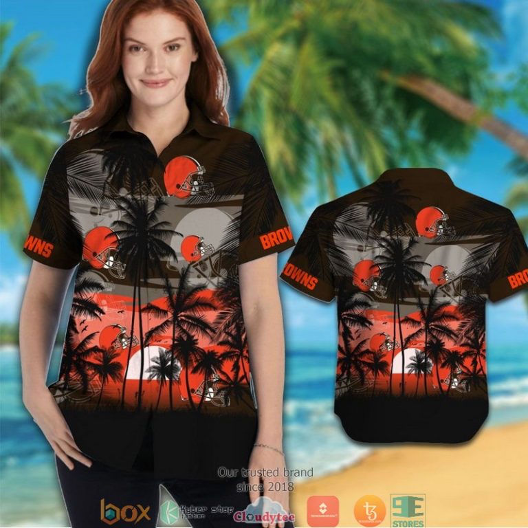 Cleveland Browns Coconut Island Sunset Hawaiian Shirt, Short - Hot Sale 2025 Cleveland Browns Coconut Island Sunset Hawaiian Shirt, Short - Hot Sale 2025