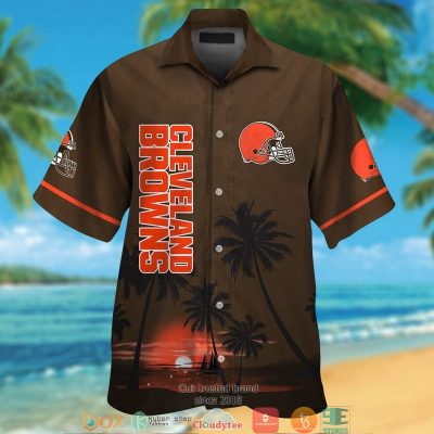 Cleveland Browns Coconut Island Night Moon Hawaiian Shirt, Short - Hot Sale 2025