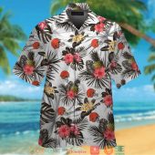 Cleveland Browns Hibiscus Pineapple Pattern White Hawaiian Shirt Short.jpg - demo10