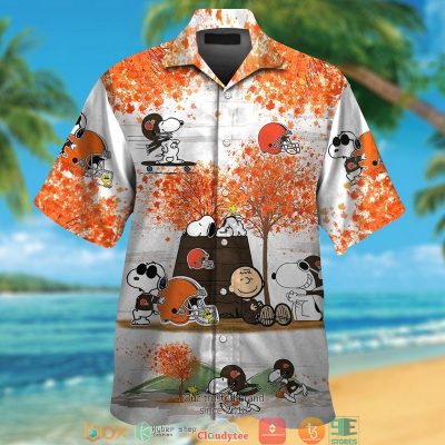 Cleveland Browns Snoopy And Charlie Brown Autumn Hawaiian Shirt, Short - Hot Sale 2025