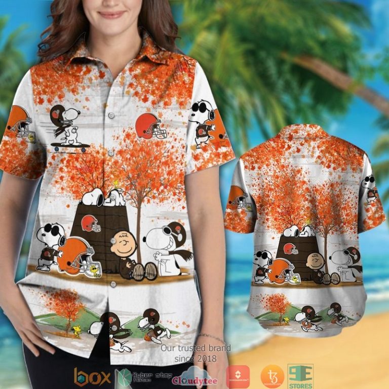 Cleveland Browns Snoopy And Charlie Brown Autumn Hawaiian Shirt, Short - Hot Sale 2025 Cleveland Browns Snoopy And Charlie Brown Autumn Hawaiian Shirt, Short - Hot Sale 2025