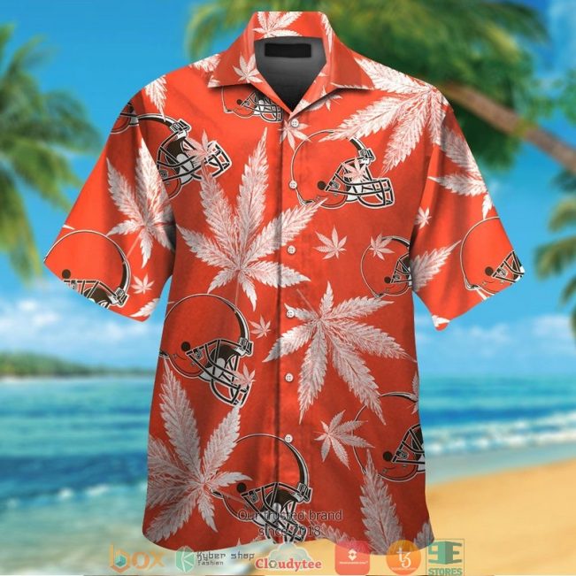 Cleveland Browns Cannabis Orange Hawaiian Shirt, Short - Hot Sale 2025