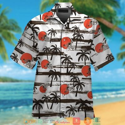Cleveland Browns Coconut Pattern White Hawaiian Shirt, Short - Hot Sale 2025