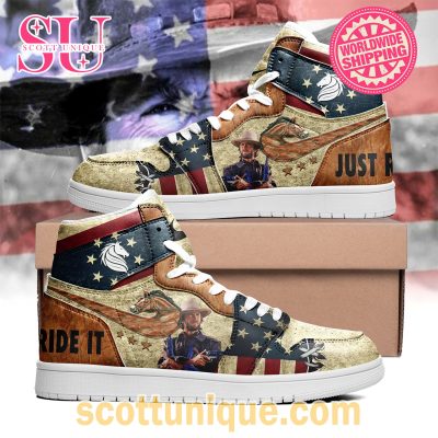 Clint Eastwood Just Ride It Nike Air Jordan 1 High Top Sneaker -Soulcals.com