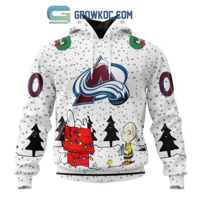 Colorado Avalanche NHL Mix Snoopy Peanuts Christmas Personalized Hoodie T Shirt