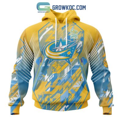 Columbus Blue Jackets NHL Fearless Against Childhood Cancers Hoodie T Shirt