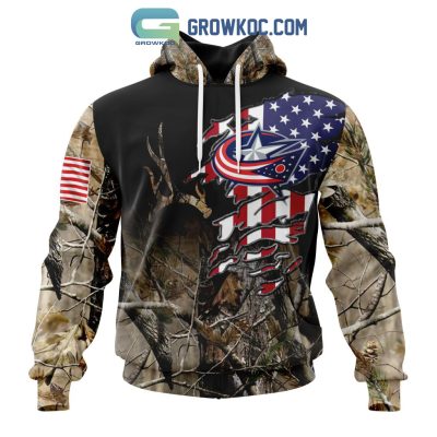 Columbus Blue Jackets NHL Special Camo Realtree Hunting Personalized Hoodie T Shirt