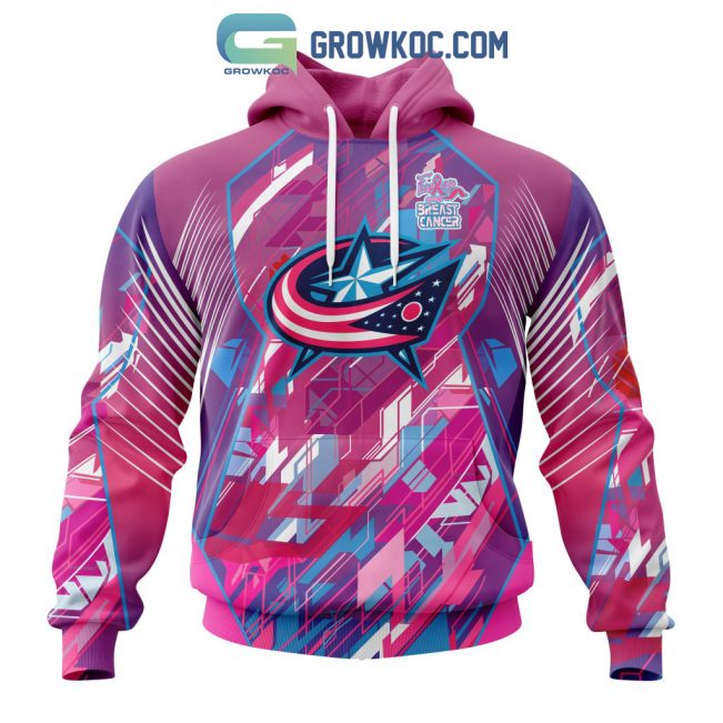 Columbus Blue Jackets NHL Special Design I Pink I Can! Fearless Again Breast Cancer Hoodie T Shirt