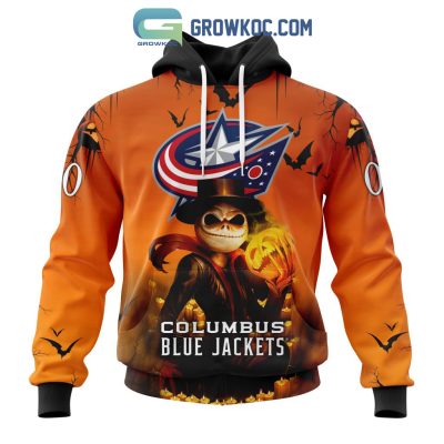 Columbus Blue Jackets NHL Special Jack Skellington Halloween Concepts Hoodie T Shirt