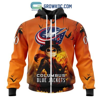 Columbus Blue Jackets NHL Special Jack Skellington Halloween Concepts Hoodie T Shirt