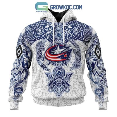 Columbus Blue Jackets NHL Special Norse Viking Symbols Hoodie T Shirt