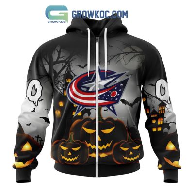 Columbus Blue Jackets NHL Special Pumpkin Halloween Night Hoodie T Shirt