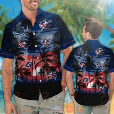 Columbus Blue Jackets Hawaiian Shirt And Shorts - Hot Sale 2025