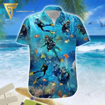 Coral Under Ocean Scuba Diving All Over Print Hawaiian Shirts And Beach Shorts - Hot Sale 2025