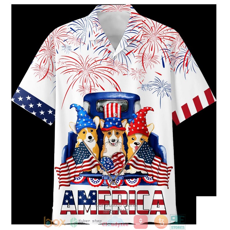 Corgi Truck Independence Is Coming Hawaiian Shirt, Shorts - Hot Sale 2025 Corgi Truck Independence Is Coming Hawaiian Shirt, Shorts - Hot Sale 2025