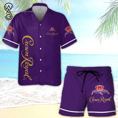 Crown Royal Canadian Whisky All Over Print Hawaiian Shirt And Beach Shorts - Hot Sale 2025
