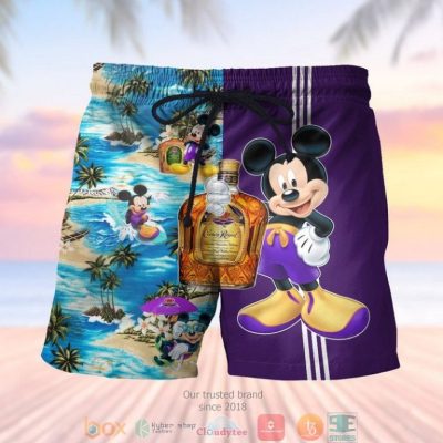 Crown Royal Mickey Mouse Beach Purple Hawaiian Shirt, Shorts - Hot Sale 2025