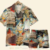 Cruising Ship Pattern Hawaiian Shirt Short.jpg - demo10
