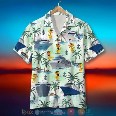 Cruising Duck Palm Tree Pattern Hawaiian Shirt, Shorts - Hot Sale 2025