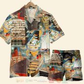 Cruising Ship Pattern Hawaiian Shirt Short.jpg - demo10