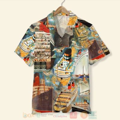 Cruising Ship Pattern Hawaiian Shirt, Short - Hot Sale 2025