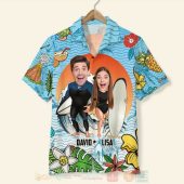 Custom Surfing Laughing Couple Hawaiian Shirt Short 1 768x768 1.jpg - demo10
