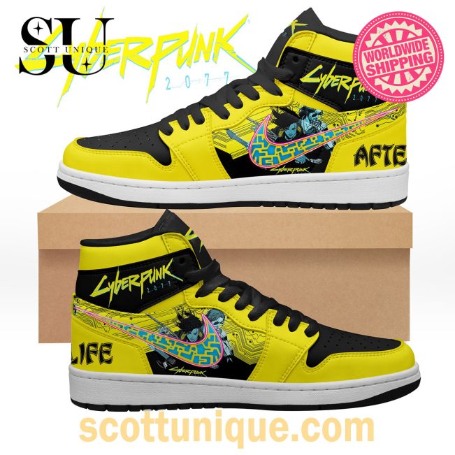 Cyberpunk Afterlife 2077 Nike Air Jordan 1 High Top Sneaker -Soulcals.com