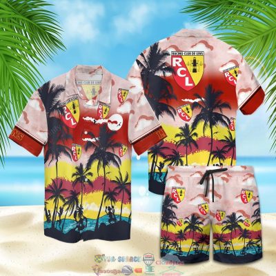 Lens Fc Palm Tree Hawaiian Shirt Beach Shorts - Hot Sale 2025