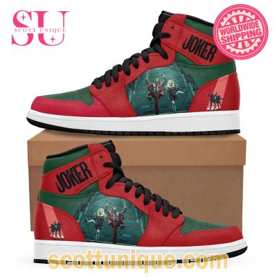 DC Joker & Harley Danceing Air Jordan 1 High Top Shoes -Soulcals.com